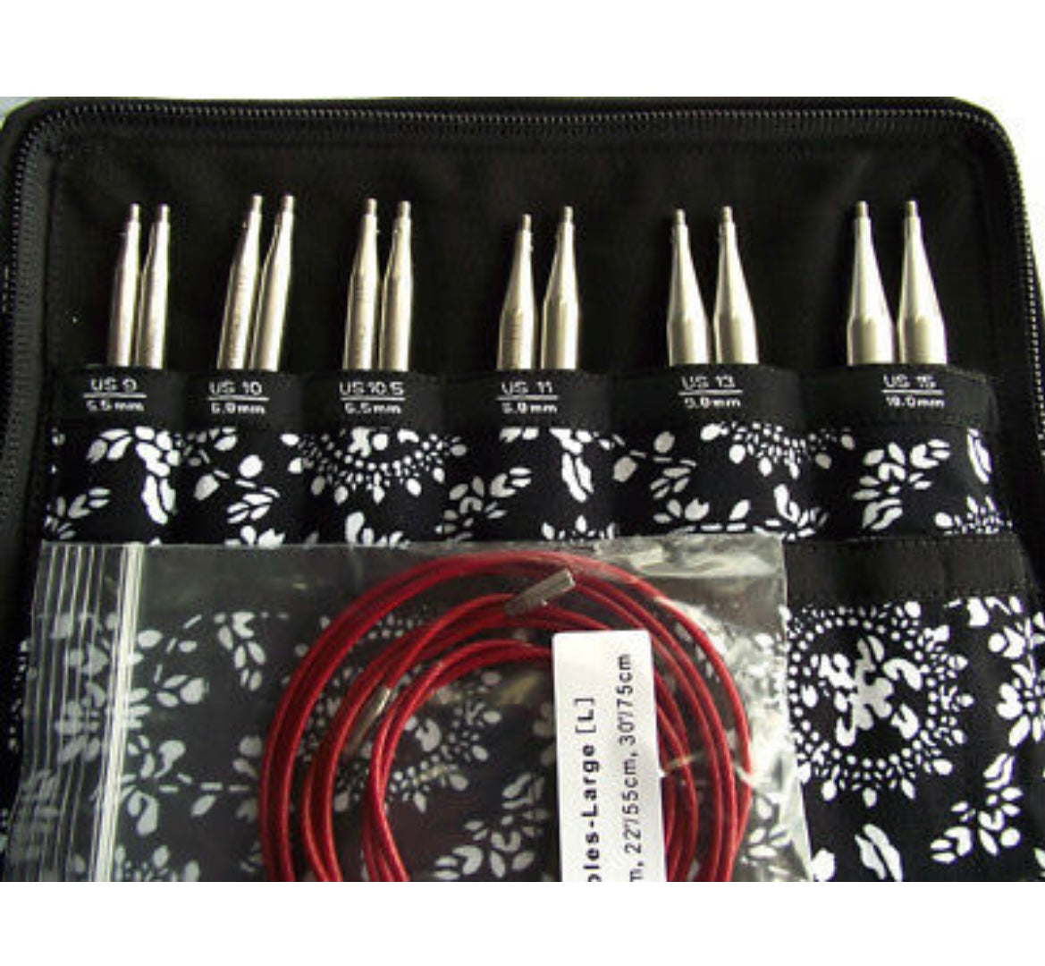 ChiaoGoo - 5 TWIST Interchangeable Needle Set Red Lace Large US 9